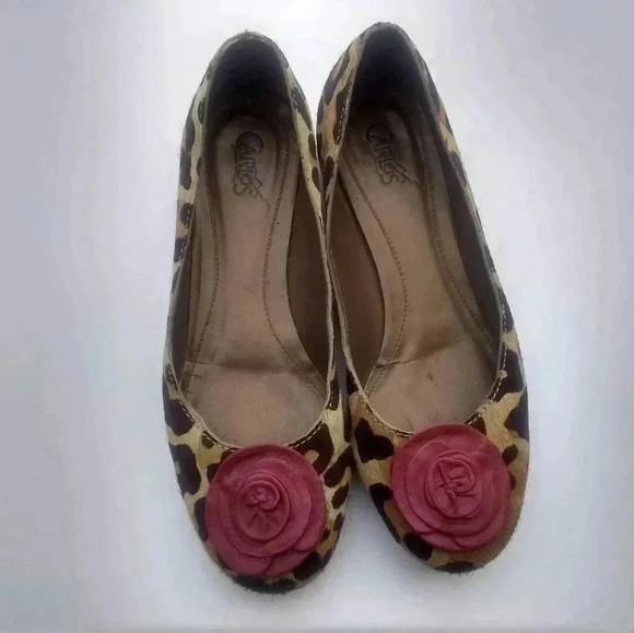 CARLOS SANTANA Leopard Print Flats - Picture 1 of 15